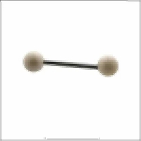 Trendy Parel Tongpiercing -Staal - Mat Blauw -