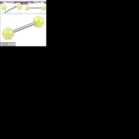 Trendy Parel Tongpiercing -Staal - Mat Zwart -
