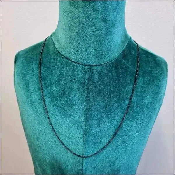 Zwarte Bolletjes Halsketting RVS &acirc;&euro;&ldquo; Stoere Stalen Tagketting Unisex - 1.5mm / 60cm