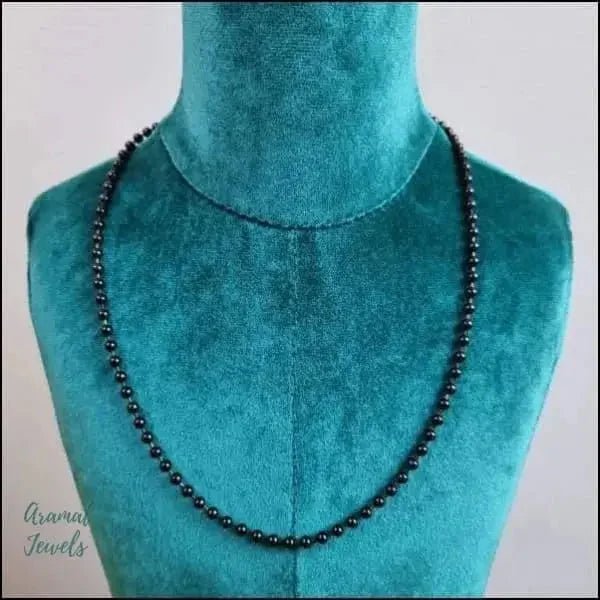 Zwarte Bolletjes Halsketting RVS &acirc;&euro;&ldquo; Stoere Stalen Tagketting Unisex - 1.5mm / 70cm