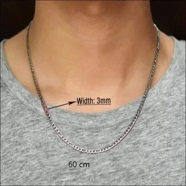 RVS Figaro Ketting Zilverkleurig &acirc;&euro;&ldquo; Klassieke Schakelketting Staal Unisex - 3mm / 