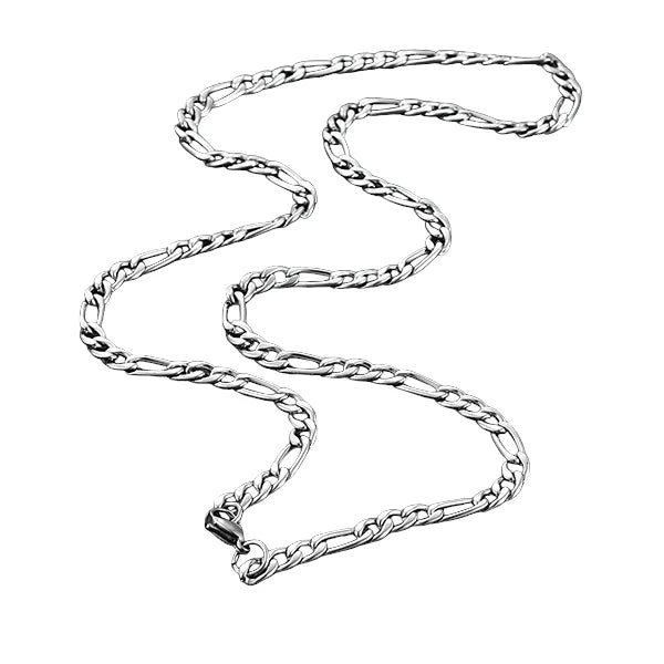 RVS Figaro Ketting Zilverkleurig &acirc;&euro;&ldquo; Klassieke Schakelketting Staal Unisex - 5mm / 