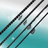 Zwarte Stalen Jasseron Ketting &acirc;&euro;&ldquo; Stoere Schakelketting Unisex RVS - 3mm / 100cm -