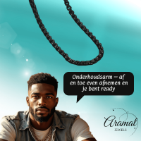 Zwarte Stalen Jasseron Ketting &acirc;&euro;&ldquo; Stoere Schakelketting Unisex RVS - 4mm / 75cm - 