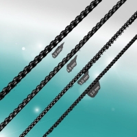 Zwarte Stalen Jasseron Ketting &acirc;&euro;&ldquo; Stoere Schakelketting Unisex RVS - 2.5mm / 50cm 