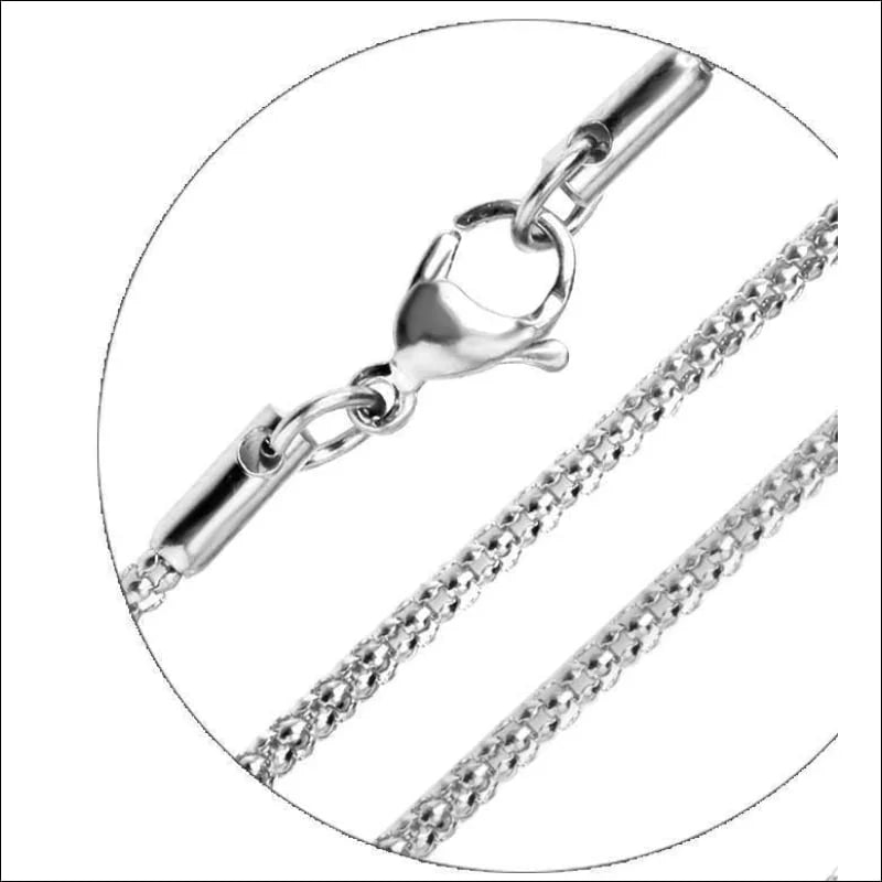 Zilverkleurige Popcorn Ketting RVS &acirc;&euro;&ldquo; Unieke Stalen Schakelketting Unisex - 2mm / 