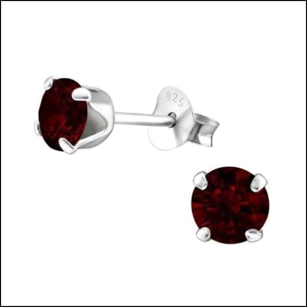 925 Zilveren Zirkonia Oorbellen Rond 4-8mm - Sprankelende Oorstekers - 6mm / AB Roze -