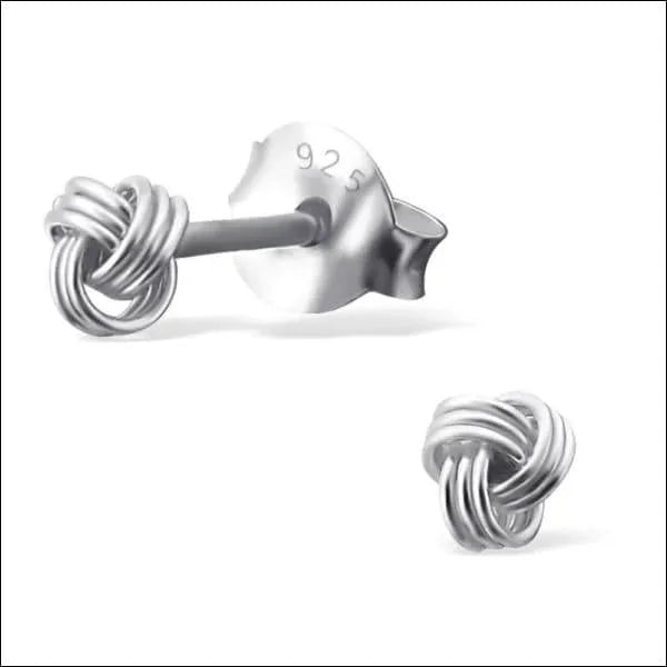 925 Zilveren Knoop Oorbellen 8mm Geoxideerd - Celtic Knot Studs - Zilver-4mm -