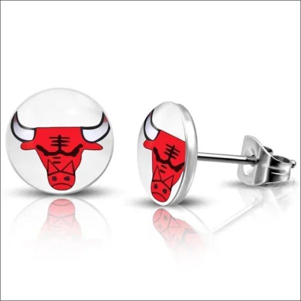 RVS Logo Oorknoppen Diverse Modellen 8mm - Stoere Oorstekers - 7mm / Bull-Stier -