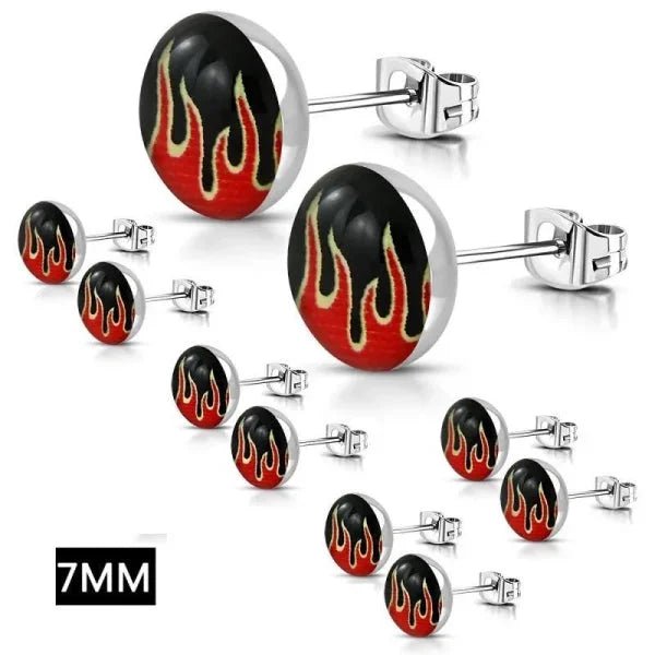RVS Logo Oorknoppen Diverse Modellen 8mm - Stoere Oorstekers - 7mm / Bull-Stier -