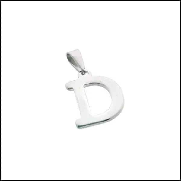 RVS Initiaal Hanger Letter Zilverkleur - Gepersonaliseerde Bedel - B - Unisex