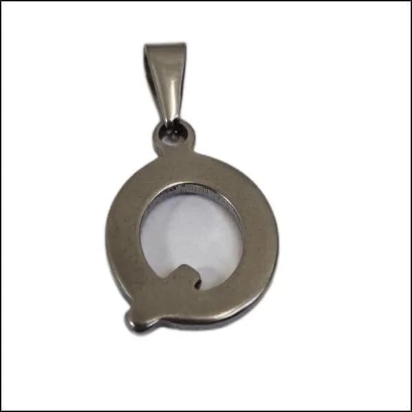 RVS Initiaal Hanger Letter Zilverkleur - Gepersonaliseerde Bedel - Q - Unisex