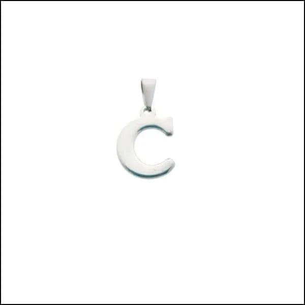 RVS Initiaal Hanger Letter Zilverkleur - Gepersonaliseerde Bedel - Q - Unisex
