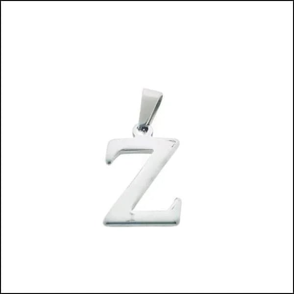 RVS Initiaal Hanger Letter Zilverkleur - Gepersonaliseerde Bedel - Z - Unisex