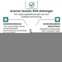 Stalen Ashanger Bol &acirc;&euro;&ldquo; Zilverkleurig Gedenksieraad Zonder Ketting - Roze - Unisex