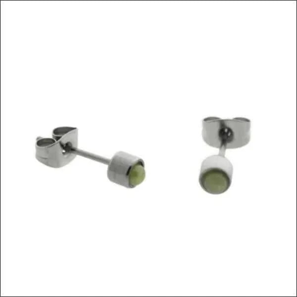 Elegante Stalen Parel Oorbellen 4mm - Zilverkleurig/Licht Geel -