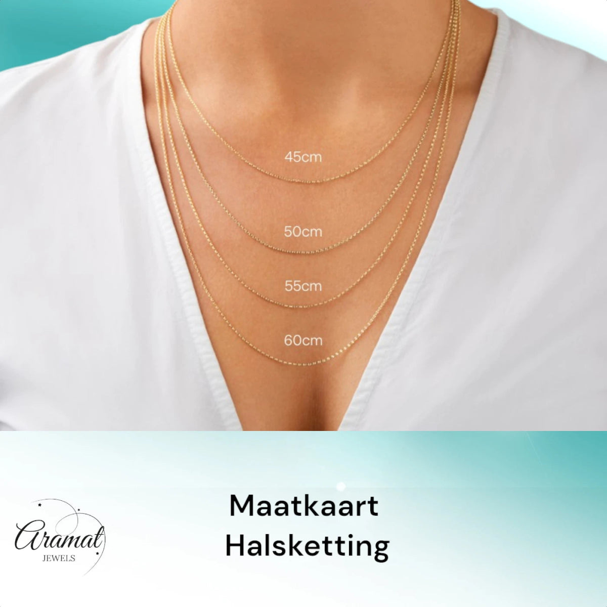 Stalen letter Ketting in goudkleur met zwart - Q - Unisex