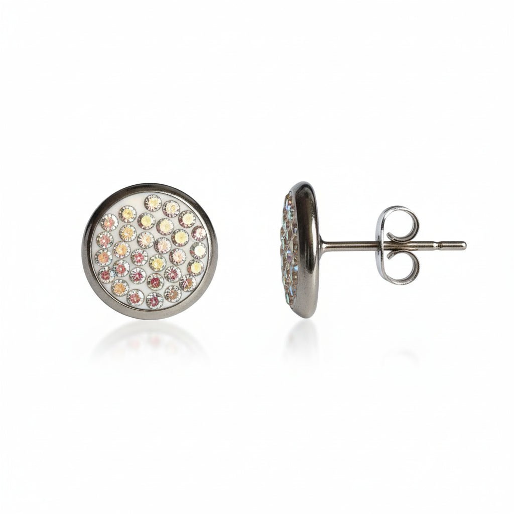 RVS Kristal Oorstekers 10mm Diverse Kleuren - Grote Zirkonia Studs - AB Transparant -