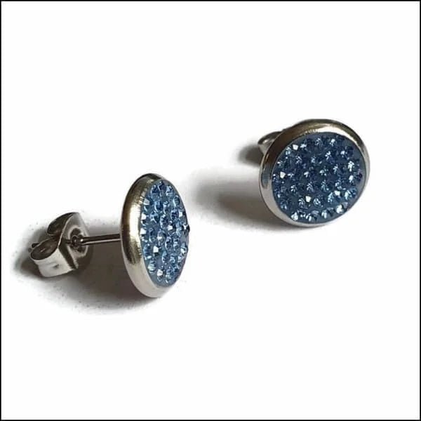 RVS Kristal Oorstekers 10mm Diverse Kleuren - Grote Zirkonia Studs - AB Transparant -
