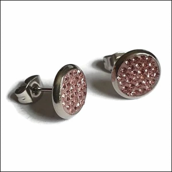 RVS Kristal Oorstekers 10mm Diverse Kleuren - Grote Zirkonia Studs - Champagne - Dames