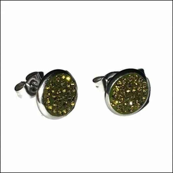 RVS Kristal Oorstekers 10mm Diverse Kleuren - Grote Zirkonia Studs - Roze -