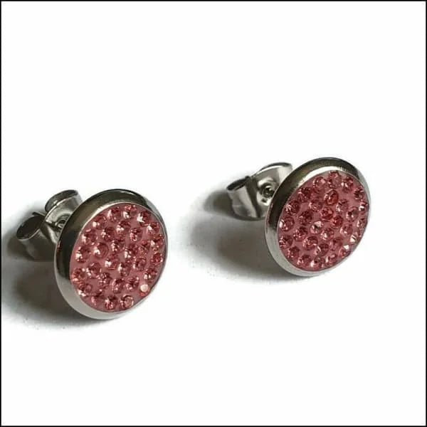 RVS Kristal Oorstekers 10mm Diverse Kleuren - Grote Zirkonia Studs - Zee Blauw -