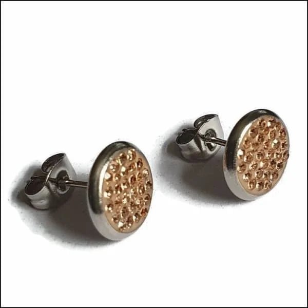 RVS Kristal Oorstekers 10mm Diverse Kleuren - Grote Zirkonia Studs - Zee Blauw -