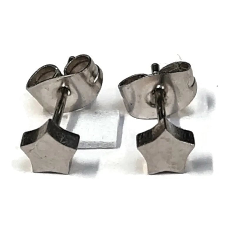 RVS Ster Oorbellen Diverse Kleuren - Verjaardag Cadeau Oorstekers - 5mm / Zilverkleur -