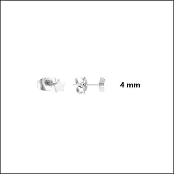 RVS Ster Oorbellen Diverse Kleuren - Verjaardag Cadeau Oorstekers - 3mm / Ros&Atilde;&copy;kleurig -