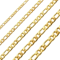 RVS Figaro Ketting Goudkleur - Klassieke Schakelketting - 2mm / 50cm - Unisex