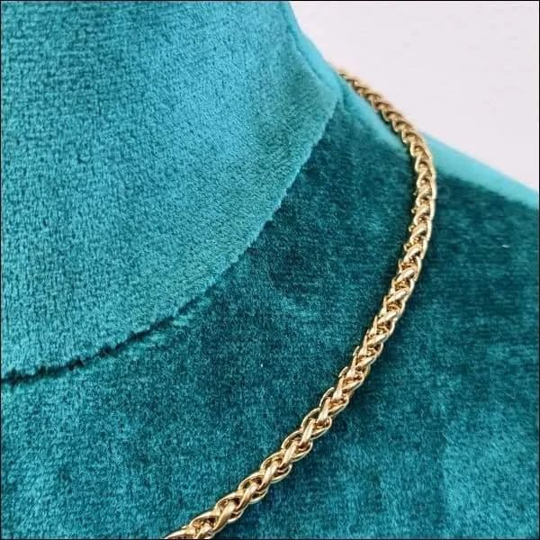 RVS Vossenstaart Ketting Goudkleur - Trendy Schakelketting - 4mm / 70cm - Unisex