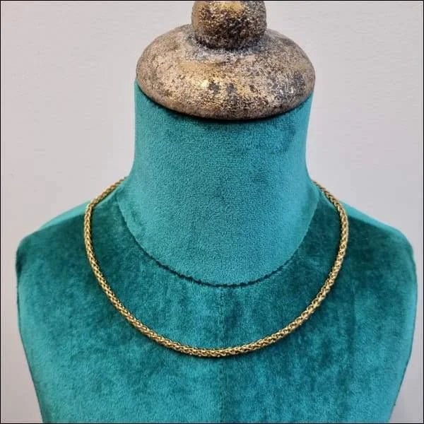 RVS Vossenstaart Ketting Goudkleur - Trendy Schakelketting - 3mm / 50cm - Unisex