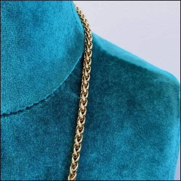RVS Vossenstaart Ketting Goudkleur - Trendy Schakelketting - 8mm / 70cm - Unisex
