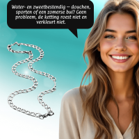 RVS Gourmet Ketting Zilverkleur - Sterke Schakelketting - 5mm / 60cm - Unisex