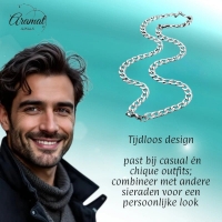 RVS Gourmet Ketting Zilverkleur - Sterke Schakelketting - 5mm / 60cm - Unisex
