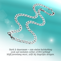 RVS Gourmet Ketting Zilverkleur - Sterke Schakelketting - 5mm / 60cm - Unisex