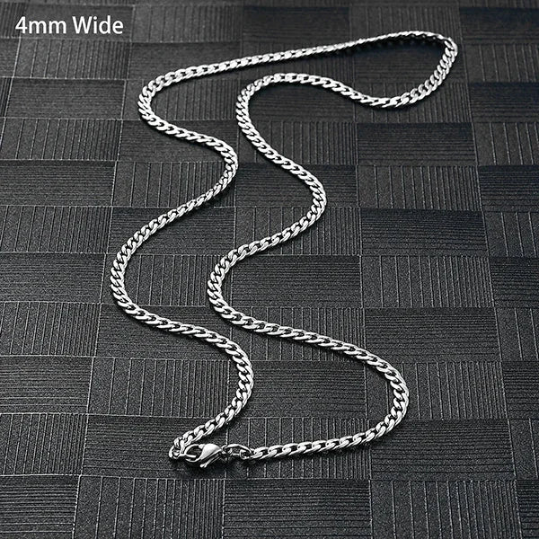 RVS Gourmet Ketting Zilverkleur - Sterke Schakelketting - 4mm / 70cm - Unisex