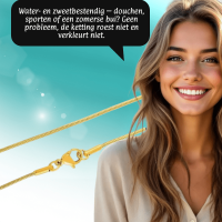 RVS Slangenketting Goudkleur -Rond - Soepele Snake Chain Ketting - 1.5mm / 55cm - Unisex