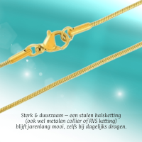 RVS Slangenketting Goudkleur -Rond - Soepele Snake Chain Ketting - 2mm / 55cm - Unisex