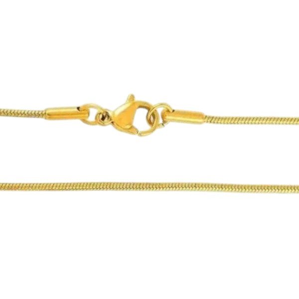 RVS Slangenketting Goudkleur -Rond - Soepele Snake Chain Ketting - 1mm / 40cm - Unisex