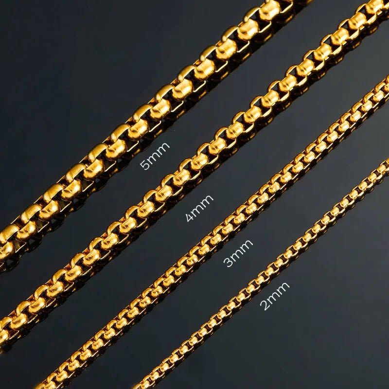 RVS Jasseron Ketting Goudkleur - Elegante Schakelketting - 3mm / 50cm - Heren