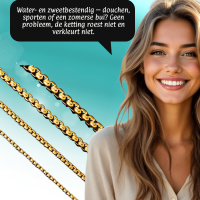 RVS Jasseron Ketting Goudkleur - Elegante Schakelketting - 3mm / 50cm - Heren