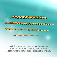 RVS Jasseron Ketting Goudkleur - Elegante Schakelketting - 2.5mm / 60cm - Heren