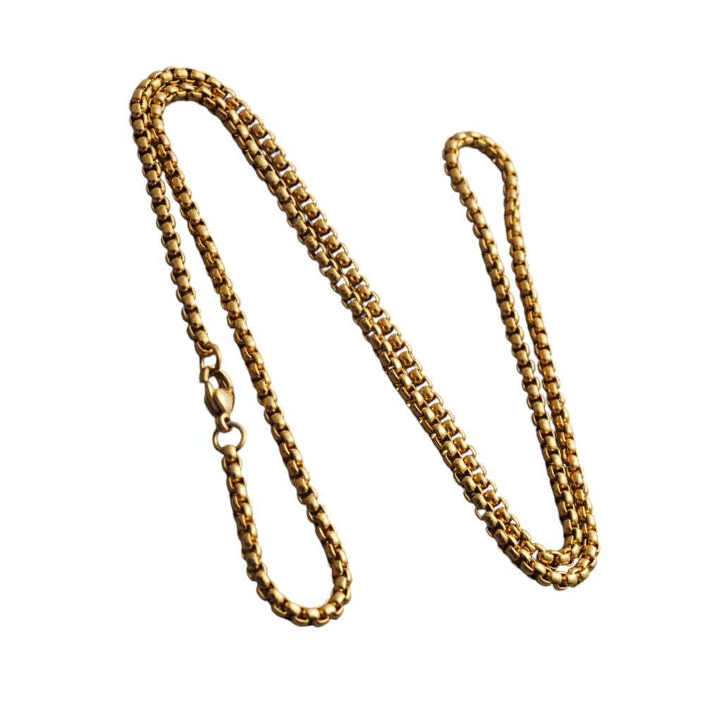 RVS Jasseron Ketting Goudkleur - Elegante Schakelketting - 1.5mm / 50cm - Heren