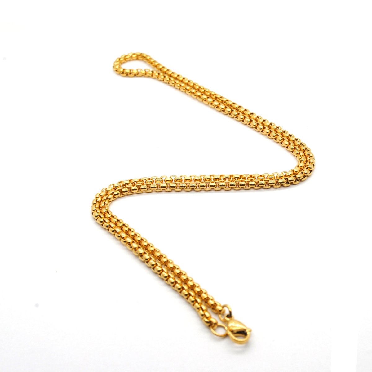 RVS Jasseron Ketting Goudkleur - Elegante Schakelketting - 2.5mm / 75cm - Heren