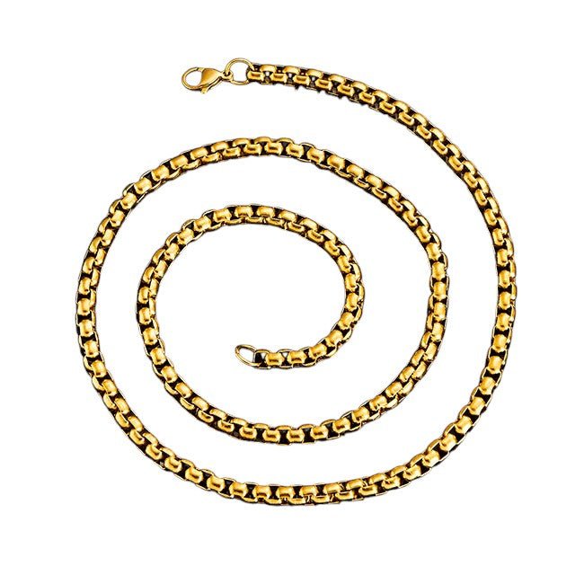 RVS Jasseron Ketting Goudkleur - Elegante Schakelketting - 3mm / 60cm - Heren