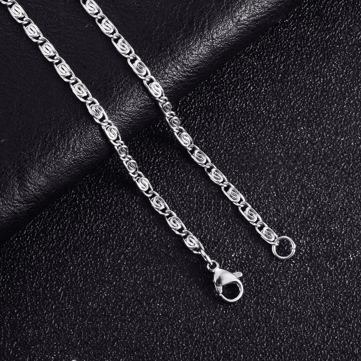 RVS Griekse Ketting Zilverkleur - Greek Pattern Unisex - 2.8mm / 60cm - Unisex