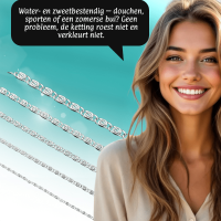 RVS Griekse Ketting Zilverkleur - Greek Pattern Unisex - 2.8mm / 60cm - Unisex