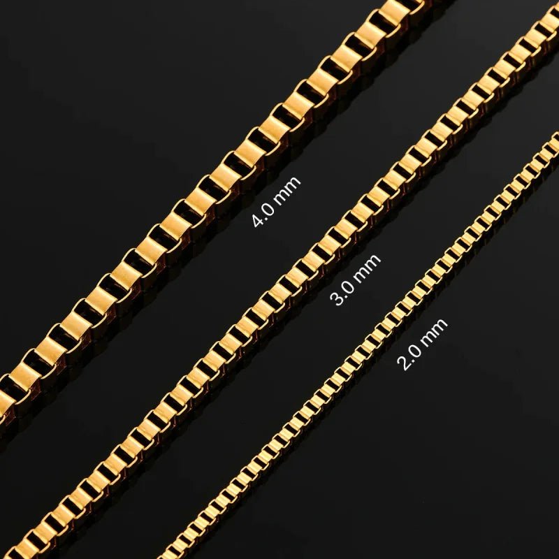 RVS Venetiaanse Ketting Goudkleur - Elegante Schakelketting - 50cm / 1.5mm - Heren