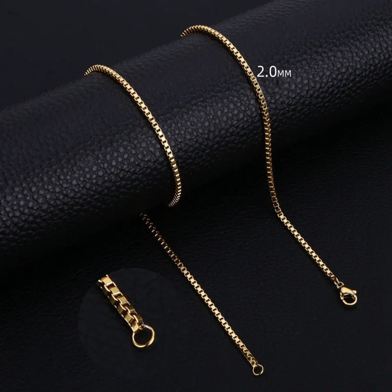 RVS Venetiaanse Ketting Goudkleur - Elegante Schakelketting - 50cm / 1.5mm - Heren